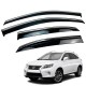 Дефлекторы окон (ветровики) для LEXUS RX 2010-2015  нерж. с хром полоской (HAWK)