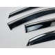 Дефлекторы окон (ветровики) для LEXUS RX 2010-2015  нерж. с хром полоской (HAWK)
