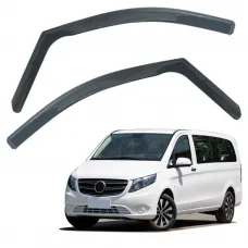 Дефлекторы окон (ветровики) для Mercedes Vito W-447  2015+ 2D (вставные, 2шт) (HAWK)