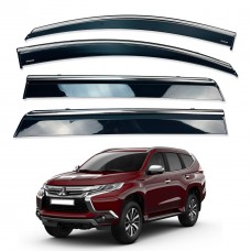 Дефлекторы окон (ветровики) для Mitsubishi Pajero Sport 1996-2008  (HAWK)