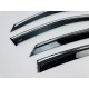 Дефлекторы окон (ветровики) для MAZDA 6 SEDAN 2014-2021 нерж. с хром полоской (HAWK)