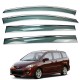 Дефлекторы окон (ветровики) для Nissan KICKS 2016-2022 c нерж. хром полоской (HAWK)