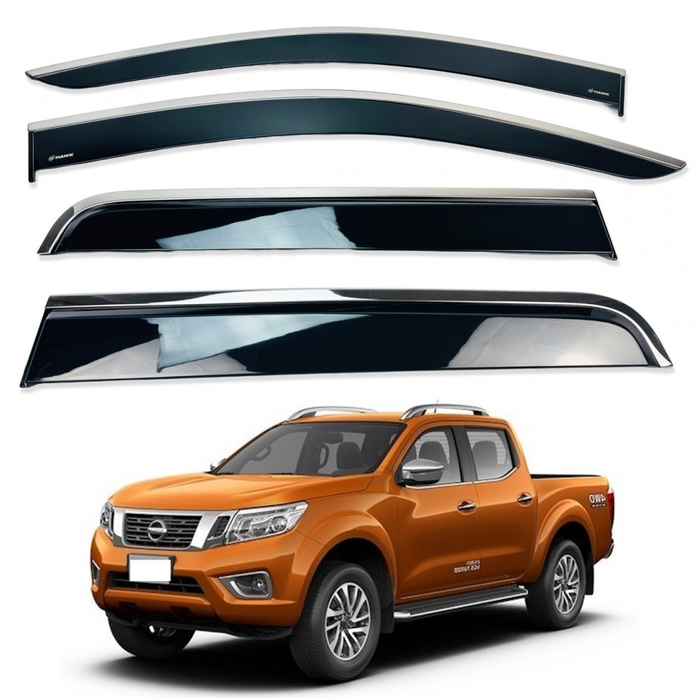 Дефлектори вікон (вітровики) для Nissan Qashqai II 2014-2021 вставні (HAWK)