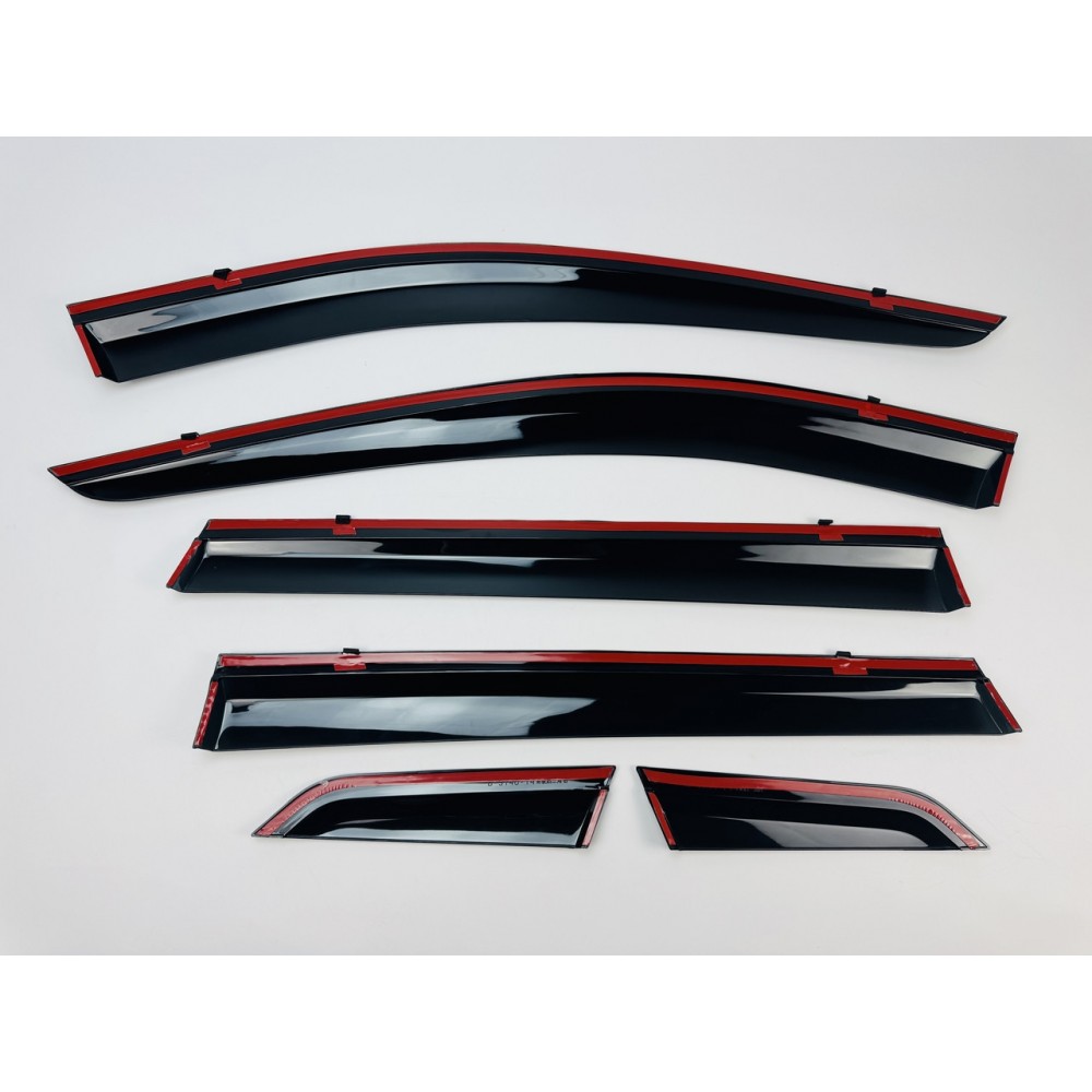 Дефлектори вікон (вітровики) для Nissan X-TRAIL / ROGUE T33 2021+ з нерж.хром полоскою (HAWK)