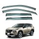 Дефлектори вікон (вітровики) для Nissan X-TRAIL / ROGUE T33 2021+ 6ШТ з нерж.хром полоскою (HAWK)