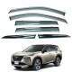 Дефлекторы окон (ветровики) для Nissan ARIYA 2022+ с нерж. хром полоской (HAWK)