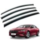 Дефлектори вікон (вітровики) для OPEL ASTRA K 2015-2022 нерж. з хром полоскою (HAWK)