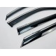 Дефлекторы окон (ветровики) для PEUGEOT 308/408  Sedan 2011-2023 нерж. с хром полоской (HAWK)