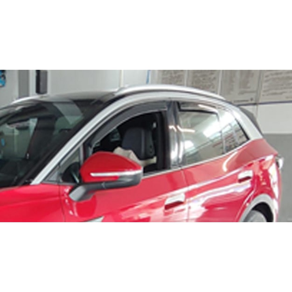 Дефлектори вікон (вітровики) для Volkswagen ID.4 2021+ ВСТАВНІ (HAWK)