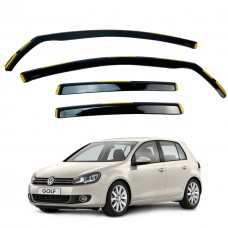 Дефлекторы окон (ветровики) для Volkswagen Golf-6 2008-2012 HB ВСТАВНІ (HAWK)