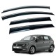 Дефлектори вікон (вітровики) для Volkswagen POLO HATCHBACK HTB 2009-2017 c нерж. хром полоской (HAWK