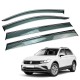 Дефлекторы окон (ветровики) для Volkswagen Tiguan 2016- Allispace 4ШТ. c нерж. хром полоской (HAWK)