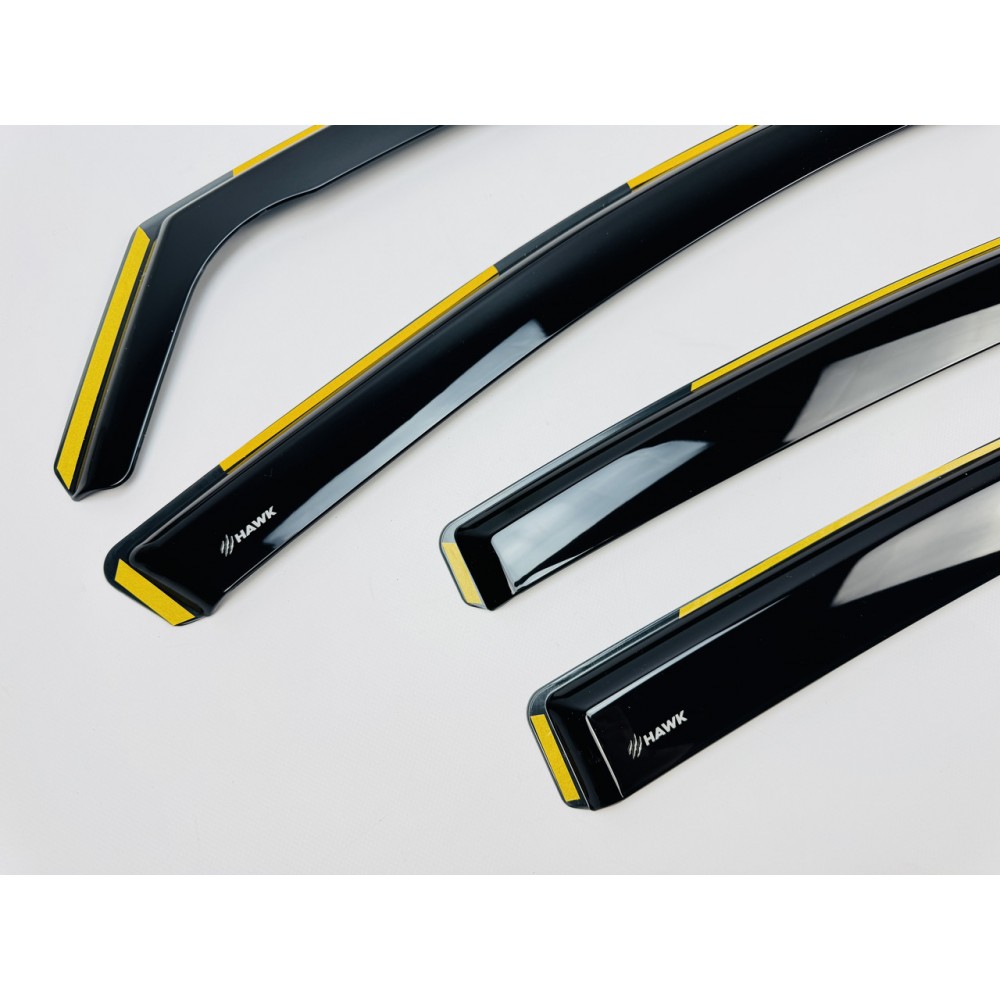 Дефлектори вікон (вітровики) для Volkswagen Passat B6/B7 2005-2015 Sedan Вставні (HAWK)