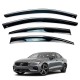 Дефлектори вікон (вітровики) для Volvo S60 2019+ з нерж.хром полоскою (HAWK)
