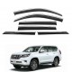 Дефлекторы окон (ветровики) для Toyota LC 150 Prado /GX 460 2010+ 6шт c нерж. хром полоской (HAWK)