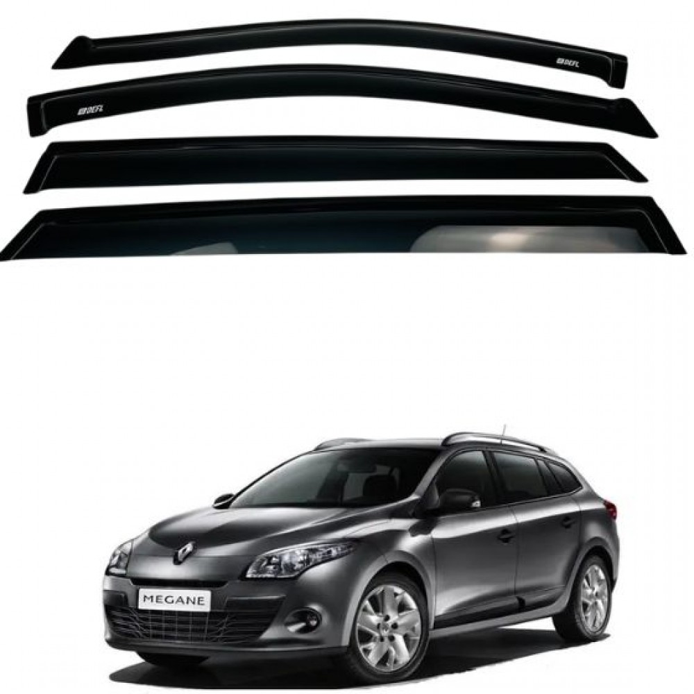 Дефлектори вікон (вітровики) до Renault megane lll 2008-2016 combi 4шт (Defl Lux)