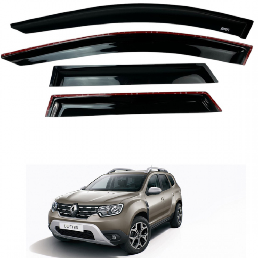 Дефлектори вікон (вітровики) до Renault Duster ll 2018-2025 4шт (Defl Lux)
