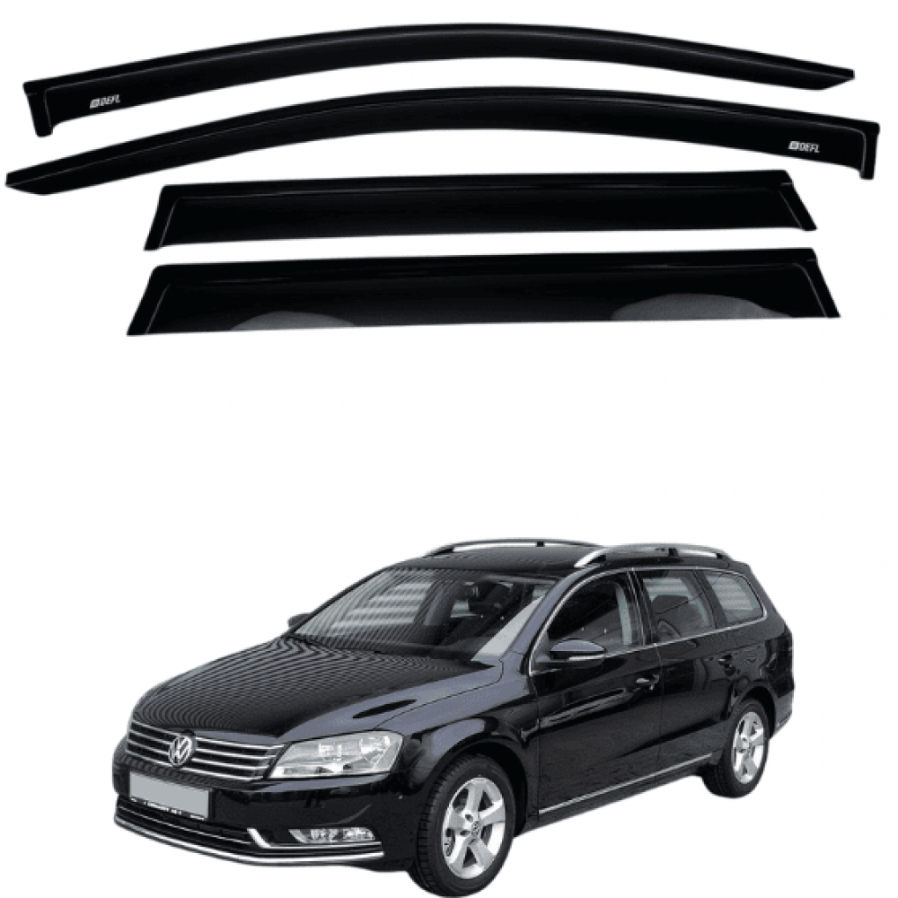 Дефлектори вікон (вітровики) до Volkswagen Passat B6/B7 2005-2015  combi 4шт (Defl Lux)