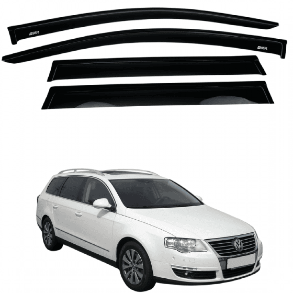 Дефлектори вікон (вітровики) до Volkswagen Passat B6/B7 2005-2015  combi 4шт (Defl Lux)