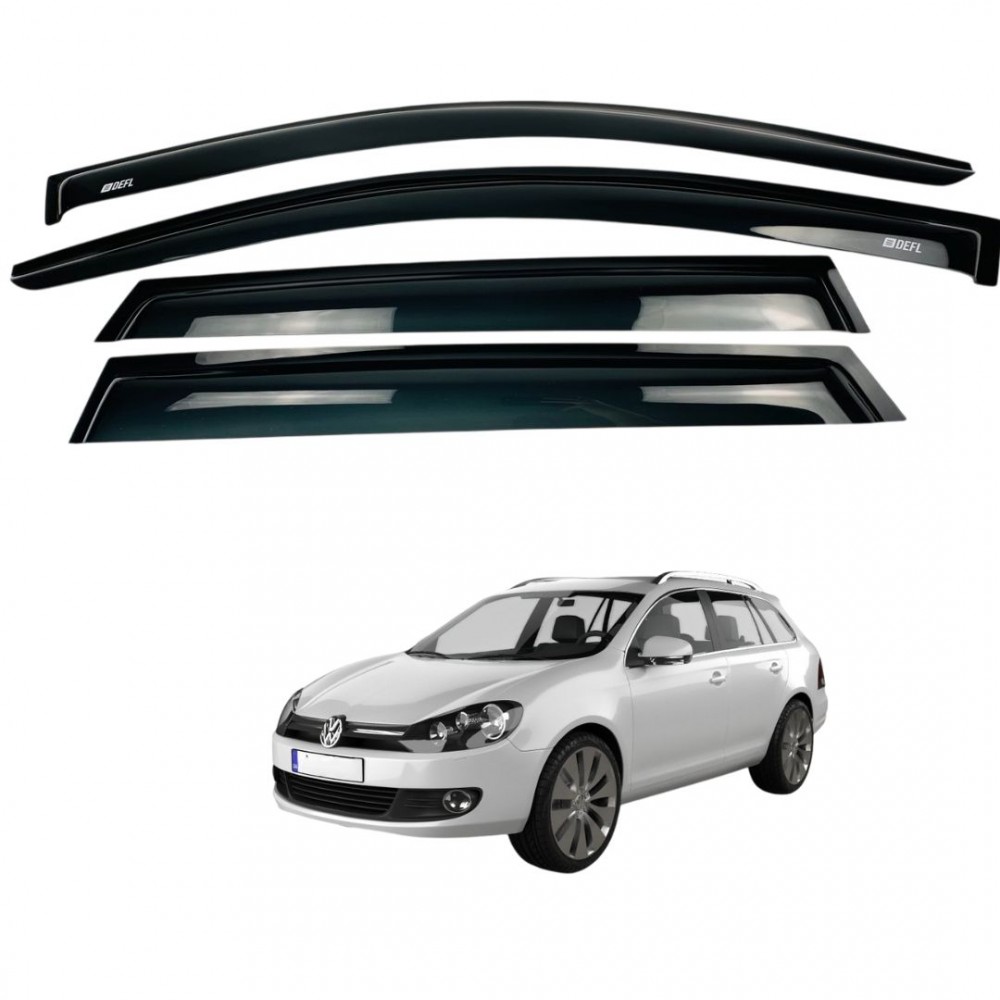 Дефлекторы окон (ветровики) для Volkswagen Golf 5/6 2003-2012 combi 4шт (Defl Lux)