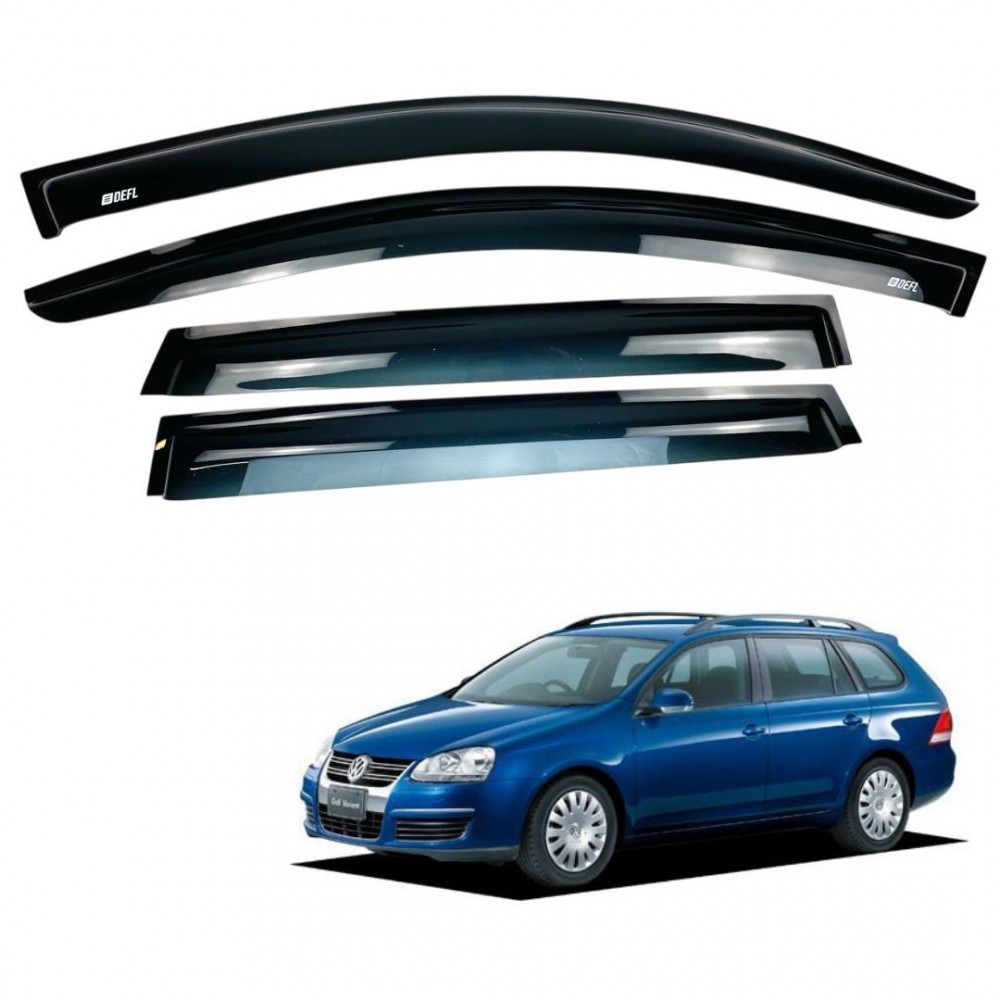 Дефлекторы окон (ветровики) для Volkswagen Golf 5/6 2003-2012 combi 4шт (Defl Lux)