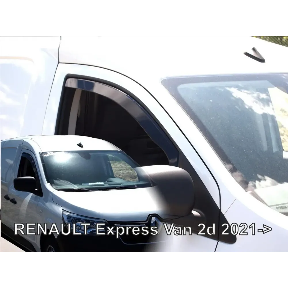 Дефлектори вікон (вітровики) Renault Express Van 2021+ 2D (вставні) Heko