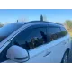 Дефлектори вікон (вітровики) для Mitsubishi Outlander 2012-2020 4ШТ. з нерж.хром полоскою (HAWK)