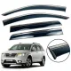 Дефлекторы окон (ветровики) для Dodge Journey / Fiat Freemont 2009-2021 нерж. с хром полоской HAWK)