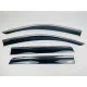 Дефлекторы окон (ветровики) для Dodge Journey / Fiat Freemont 2009-2021 нерж. с хром полоской HAWK)