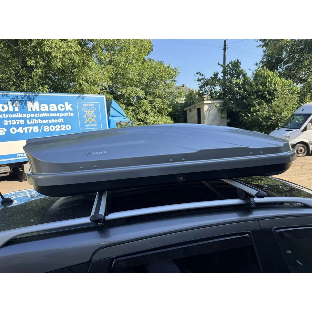 Автомобільний бокс Hawk 460 літрів сірий