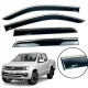 Дефлекторы окон (ветровики) для Volkswagen Amarok 2009+ c нерж. хром полоской (DEFL)