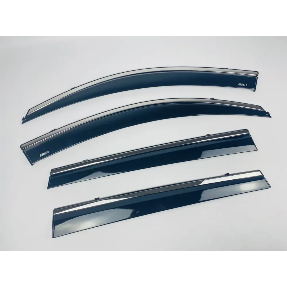 Дефлектори вікон (вітровики) для Toyota RAV-4 2006-2013 з нерж.хром полоскою (DEFL)