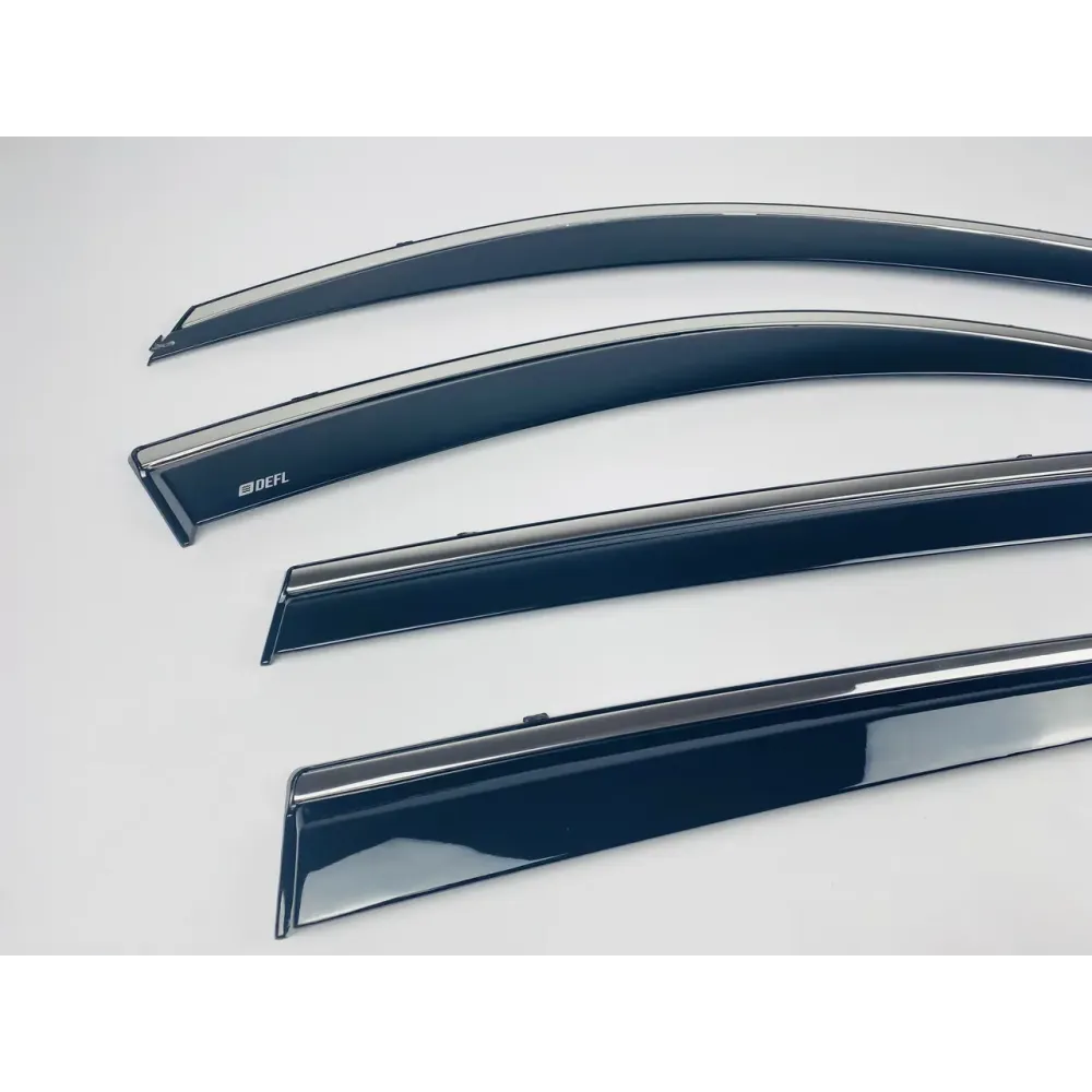 Дефлектори вікон (вітровики) для Toyota RAV-4 2006-2013 з нерж.хром полоскою (DEFL)