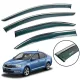 Дефлекторы окон (ветровики) для Skoda Rapid 2012+ /Seat Toledo 2012+ SD с нерж. хром полоской (DEFL)