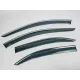 Дефлекторы окон (ветровики) для Skoda Rapid 2012+ /Seat Toledo 2012+ SD с нерж. хром полоской (DEFL)