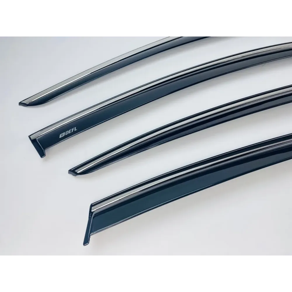 Дефлектори вікон (вітровики) для Volkswagen Passat B8 2015+ з нерж.хром полоскою (DEFL)