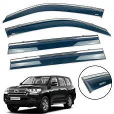 Дефлектори вікон (вітровики) для Toyota LC 200/ LX 570 2008+ з нерж.хром полоскою (DEFL)