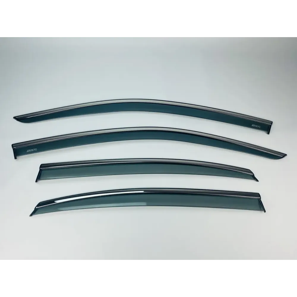 Дефлекторы окон (ветровики) для Volkswagen Passat B8+ 2019+ Sedan c нерж. хром полоской (DEFL)