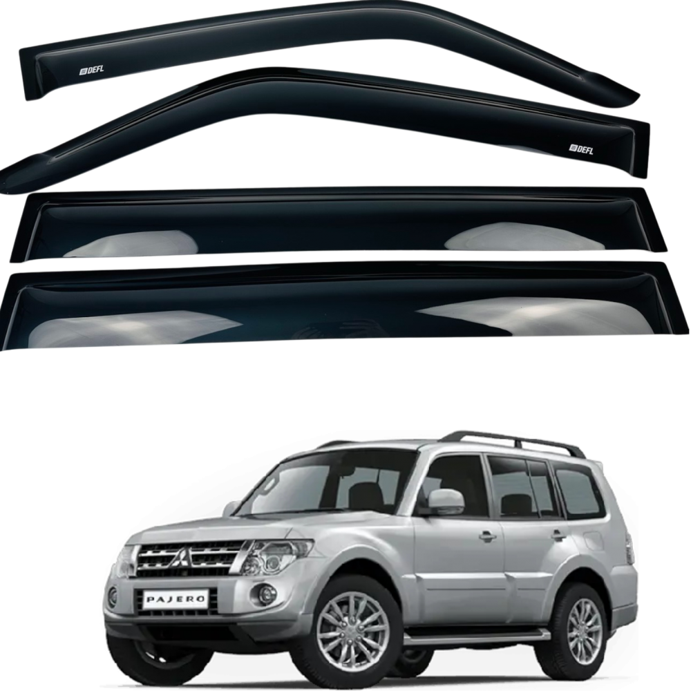 Дефлектори вікон (вітровики) до Mitsubishi Pajero III/IV 2000-2006; 2006+ накладні на скотчі (DEFL)