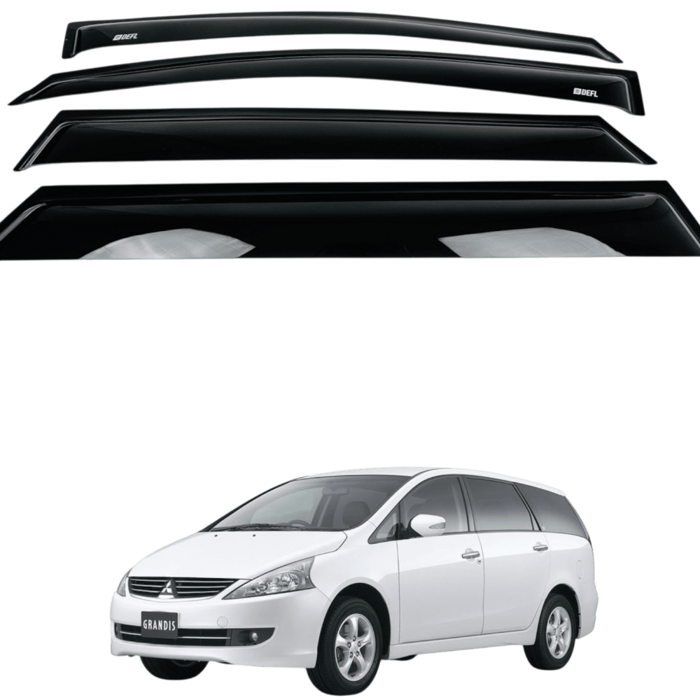 Дефлектори вікон (вітровики) до Mitsubishi GRANDIS 2004-2011   накладні на скотчі (DEFL) 