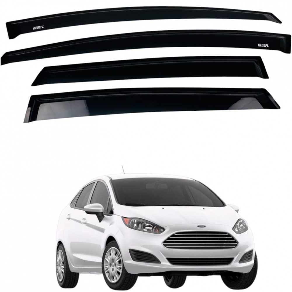 Дефлекторы окон (ветровики) для Ford FIESTA 2008-2016 накладные (DEFL)