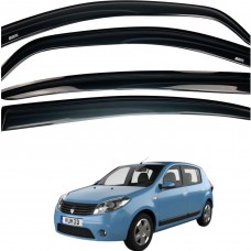 Дефлекторы окон (ветровики) к Renault SANDERO/Stepway 2008-2013  (Defl)