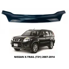 Дефлектор капота (мухобойка) для Nissan X-Trail (T31) 2007-2014 (Defl) довга