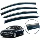 Дефлекторы окон (ветровики) для Opel Insignia 2009-2017 HB/Sedan c нерж. хром полоской (Hawk)
