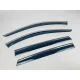 Дефлекторы окон (ветровики) для Skoda Rapid 2013+ Spaceback c нерж. хром полоской (DEFL)