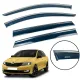 Дефлекторы окон (ветровики) для Skoda Rapid 2013+ Spaceback c нерж. хром полоской (DEFL)