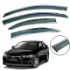 Дефлектори вікон (вітровики) для Mitsubishi Lancer 10 2007+ з нерж.хром полоскою (DEFL)