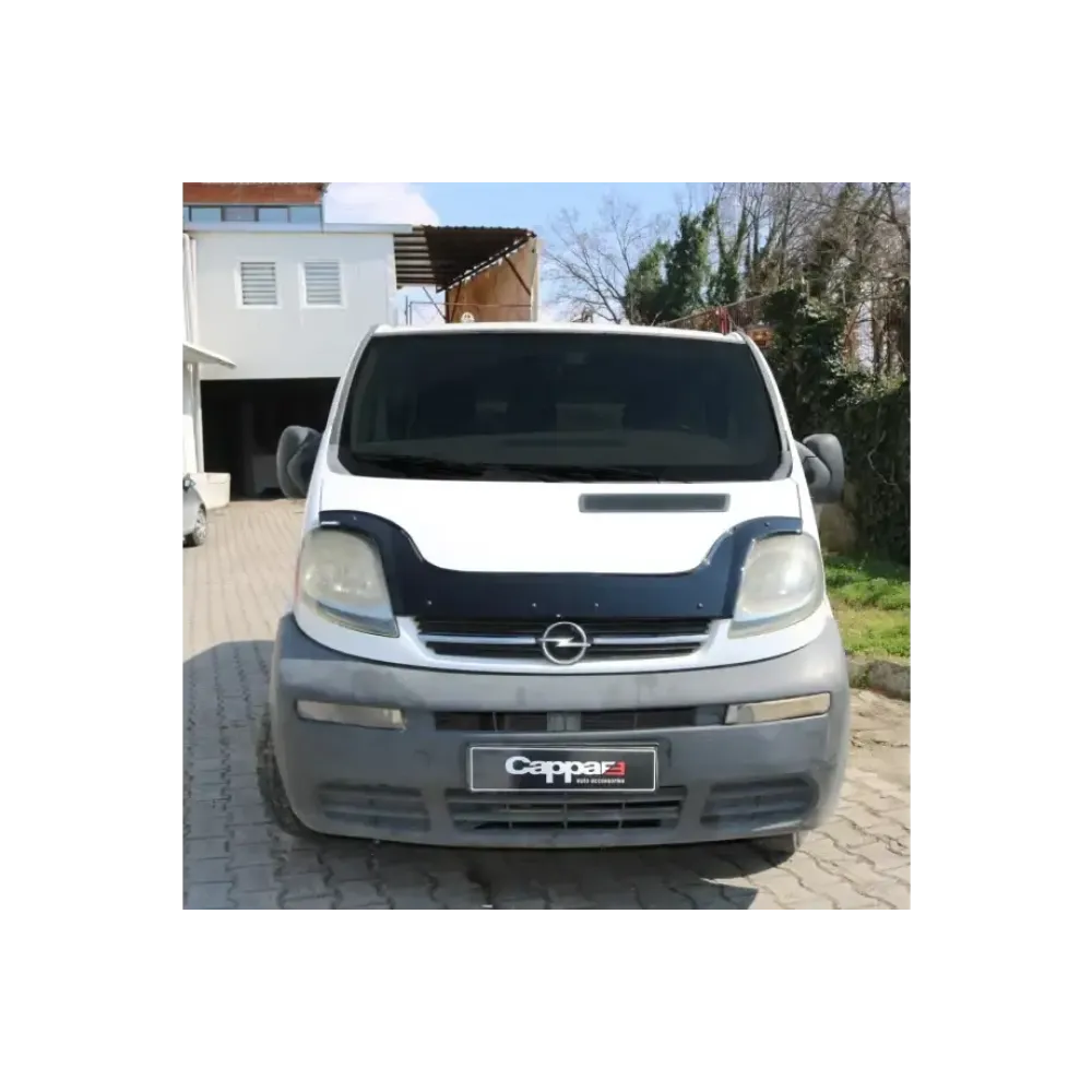 Дефлектор капота (мухобойка) для Renault Trafic 2001-2013 / Opel Vivaro довга CappaFe