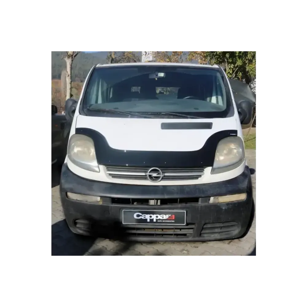 Дефлектор капота (мухобойка) для Renault Trafic 2001-2013 / Opel Vivaro довга CappaFe