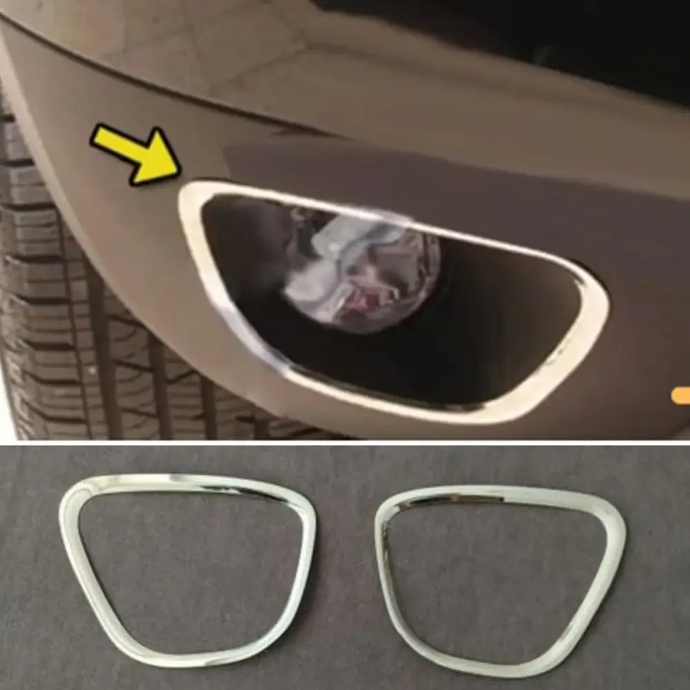 Накладки на противотуманки для Dacia Duster 2010-2018 Хром-нерж 2 шт (TAN24)